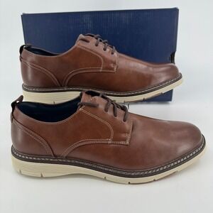 NEW Dockers Edwin Casual Oxford Shoes MENS Brown Lace Up Vegan Leather SIZE 11
